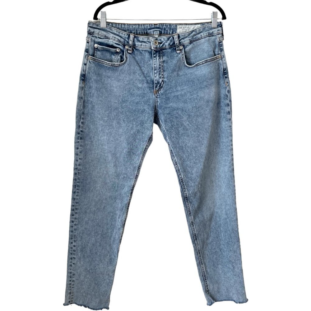 rag & bone dre low rise boyfriend nora size 32 Relaxed Fit Loopback Acid Indigo